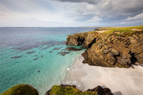 Secluded Beach On The Uninhabited Island Of Faray Orkney George Mackay