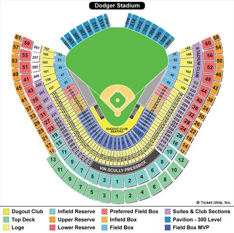 Map Of Dodger Stadium Seating Chart