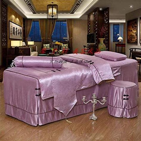 Alhbnay Luxury Round Head Beauty Bed Cover 4pc Spa Massage Therapy
