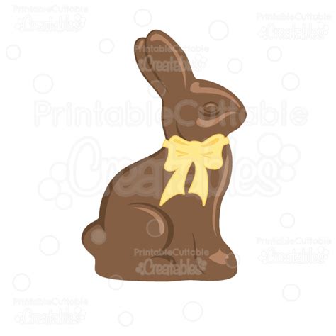 Chocolate Bunny SVG Cut File for Cricut & Silhouette