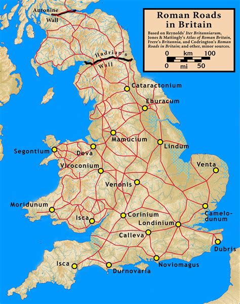 Roman Britain Map Of Britain Roman Roads