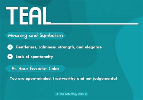 Teal Color Meaning And Symbolism The Astrology Web In 2021 Color