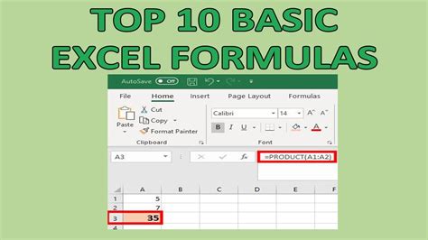 Basic Ms Excel Formulas Riset
