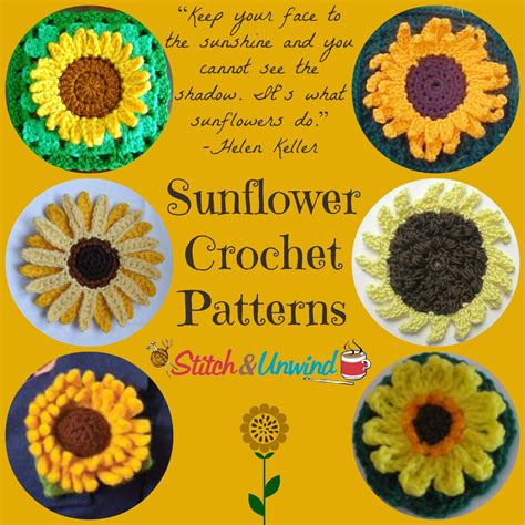 Plan Ahead For Sunshine 13 Sunflower Crochet Patterns Stitch And