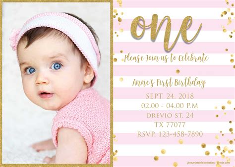 Paper And Party Supplies Elephant 1st Birthday Invitation Pink Balloon Elephant Invite Girl Silver