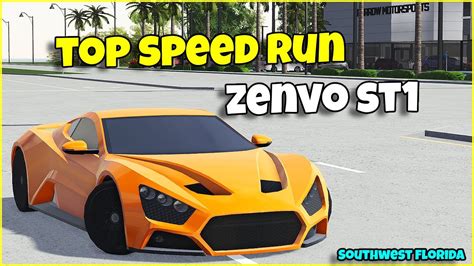 Top Speed Run 2010 Zenvo St1 Southwest Florida Roblox Youtube