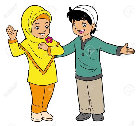 Gambar Kartun Anak Muslim Vector Terbaru Kata Kata Bijak