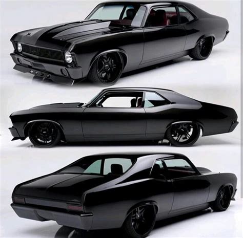 Blacked Out Nova Old Muscle Cars Chevy Muscle Cars Custom Muscle Cars