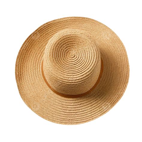 Top View Of Straw Hat Brown Clothing Fashion Png Transparent Image