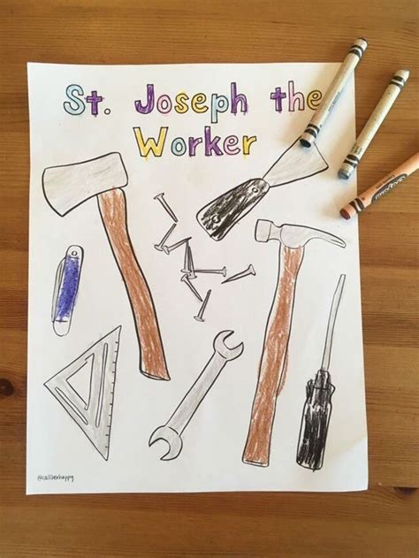 Here you can download or print spiroglyphics coloring pages. St Joseph worker coloring page sheet liturgical year ...