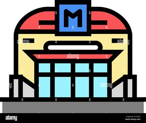 Metro Station Color Icon Vector Illustration Stock Vector Image And Art