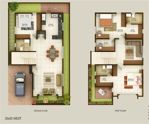 3 Bhk Individual House Floor Plan Floorplansclick