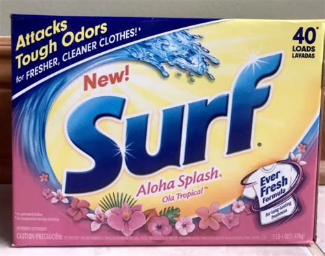 Surf Aloha Splash Powder Laundry Detergent Box 40 Loads Ever Fresh