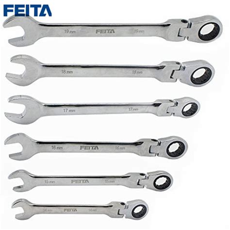 Feita 8 19 Mm Activities Ratchet Gears Wrench Set Flexible Open End