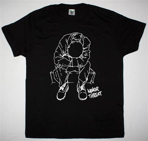 Minor Threat Outline New Black T Shirt Best Rock T Shirts
