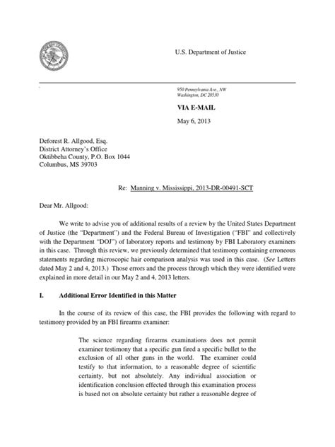 Fbi format description not yet available. FBI May 6 Letter | Federal Bureau Of Investigation | United States Government