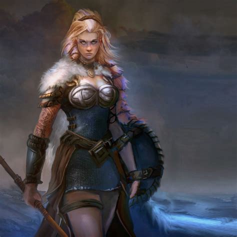 Artstation Shieldmaiden Matt Forsyth Fantasy Female Warrior Warrior Woman Shield Maiden