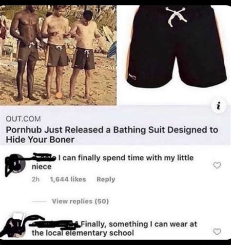 Out Com Pornhub Just Released A Bathing Suit Designed To Hide Your Boner Finally Spend My Niece