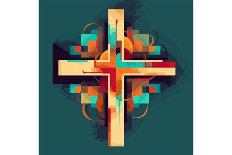 Svg Abstract Religious Cross Vector Illu Graphic By Evoke City