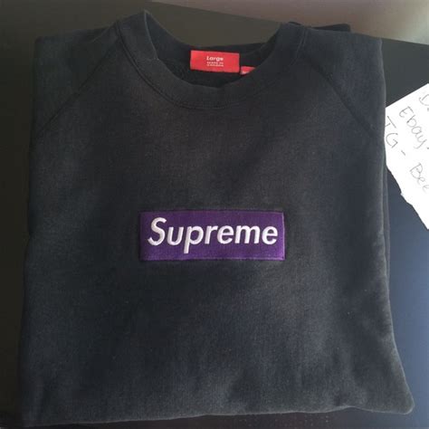 The official website of supreme. Supreme - 2005 purple on black box logo crewneck from Sean ...