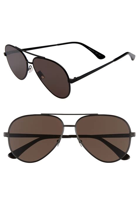 Men’s Saint Laurent Classic 60mm Aviator Sunglasses Black The Fashionisto