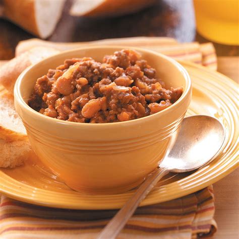 Add the smoked sausage and cook bush's makes all sorts of varieties these days but i'm still stuck on the original version for my. Ground Beef Baked Beans Recipe | Taste of Home