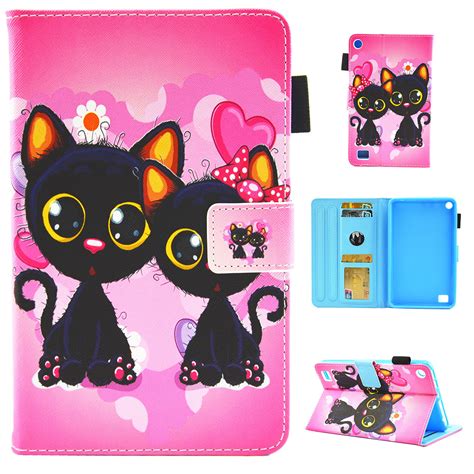 Amazon Kindle Fire 7 2017 2015 Case Allytech Smart Book Style Stand