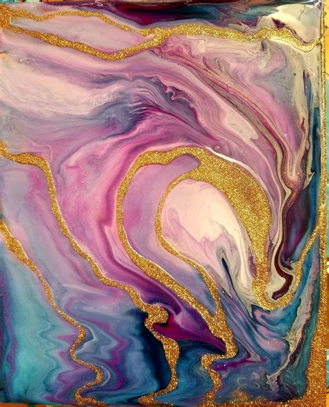 Using Glitter In An Acrylic Pour By Tina Johnson Acrylic Pouring