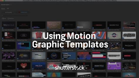 Shutterstock Using Motion Graphic Templates In Premiere Pro — Premiere Bro