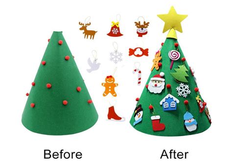 Jangan salah tunjuk atau waktumu akan. 3D DIY Merasa Pohon Natal Dengan Ornamen Mainan Anak-anak ...