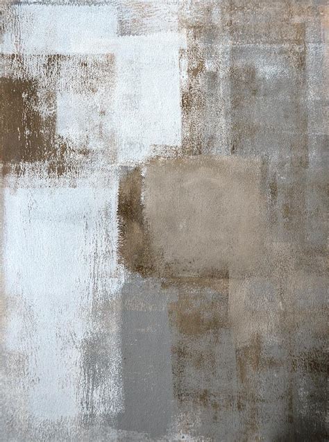 Calm And Neutral Grey And Beige Abstract Art Painting Painting By