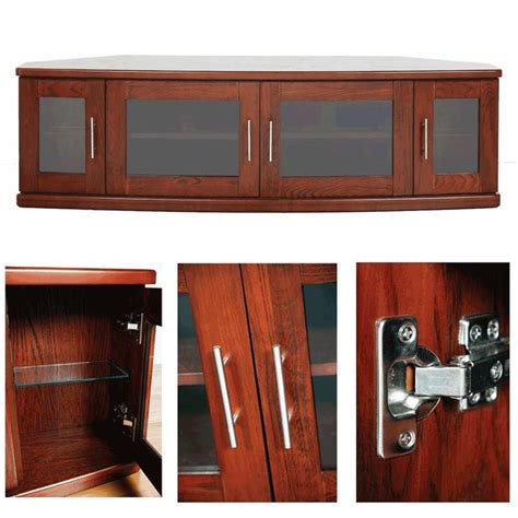 Our bathroom corner cabinet tall made just for that space where you could use a. Plateau Newport Series Corner Wood TV Cabinet with Glass ...