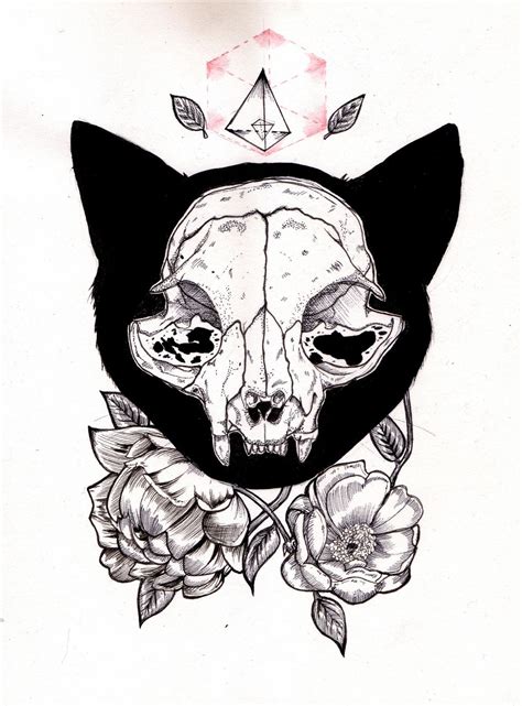 Maybe you would like to learn more about one of these? Pin by J Cash on ink | Cat skull tattoo, Drawings, Skull ...