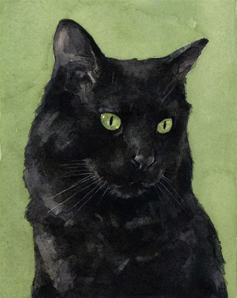 Black square (also known as the black square or malevich's black square) is an iconic painting by kazimir malevich. Custom Cat Portrait Watercolor Painting 5x7 | david scheirer watercolors