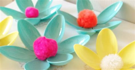 Five Colorful Spring Craft Ideas Flower Making Plastic Spoon Crafts