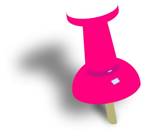Pink Push Pin Clip Art At Vector Clip Art Online Royalty Free And Public Domain
