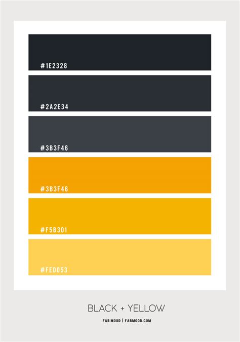 Black And Yellow Color Scheme Color Palette 52 1 Fab Mood