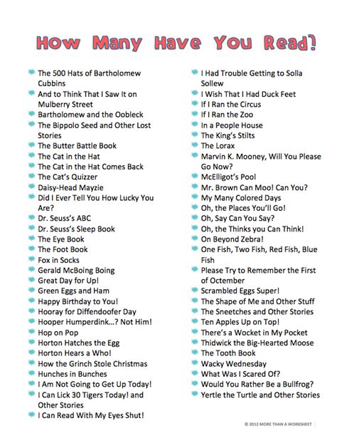 Dr Seuss Book Lists Books And Reading Dr Seuss Books List Dr