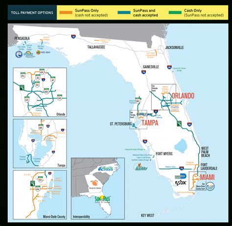 Sunpass Where To Use Sunpass Road Map Of Florida Panhandle