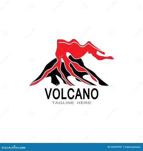 Volcano Eruption Logo Vector Illustration Stock Illustration
