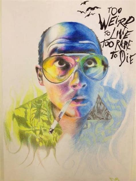Johnny Depp As Hunter Thompson Art With Images Fear And Loathing Hunter S Thompson Gonzo