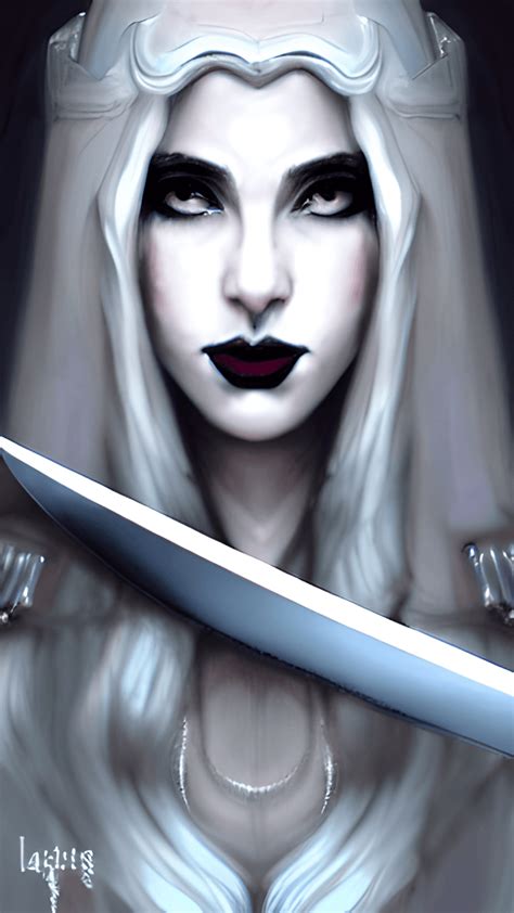 Gothic Maiden Wielding A Sword · Creative Fabrica