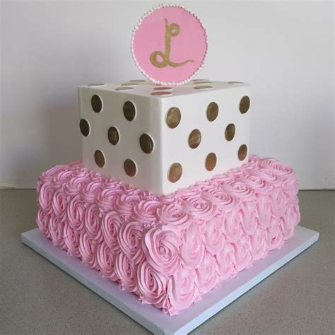 Pink Rosette Baby Shower Cake Babyzg