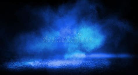 Blue Misty Dark Background Stock Photo Image Of Blue Foggy 136188224