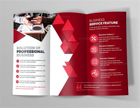 Business Premium Tri Fold Brochure Template 000745 Template Catalog