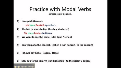 Practice With Modal Verbs Youtube