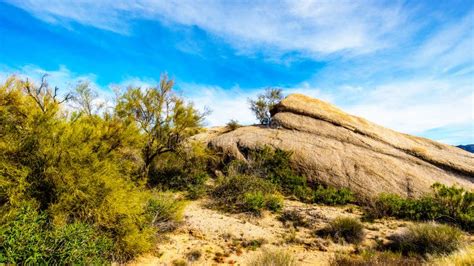 Large Rock Formation In The Arizona Desert Stock Photo Image Of