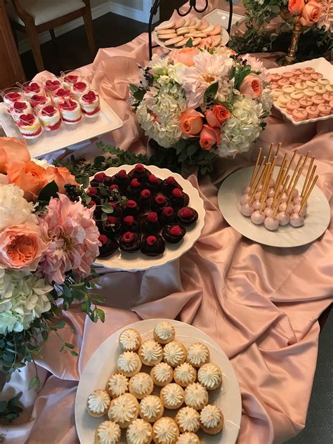 Bridal Shower Dessert Table in Blush | Bridal shower desserts, Bridal