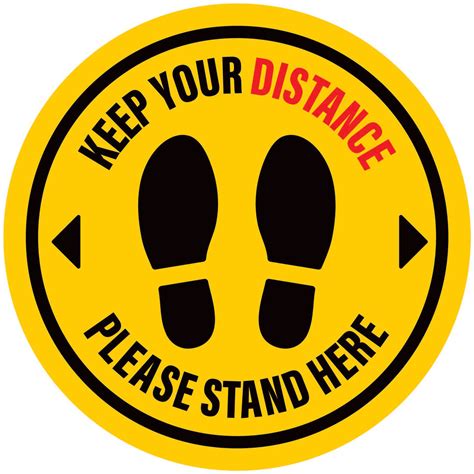 Keep Your Distance Floor Stickers Custom Signs Australia