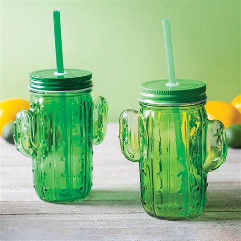 Pot) ↔ 15 cm ● epiphyllum / beavertail cactus. Cactus Mason Jar Glasses | Mason jar glasses, Mason jars, Jar